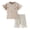 1-Khaki32, variant on Tiijoy Girls Summer Outfits Flower Embroidery Ruffle Short Sleeve T-Shirt Shorts Set, Sizes 2-3