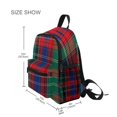 thumbnail image 3 of FORMRS School Backpack with Front Zippered Pocket 12" Student Travel Daypack, Red Green Pattern, 3 of 6