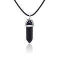thumbnail image 7 of Jiaroswwei Faux Gemstone Rock Natural Quartz Healing Point Chakra Reiki Pendant Rope Necklace, 7 of 7