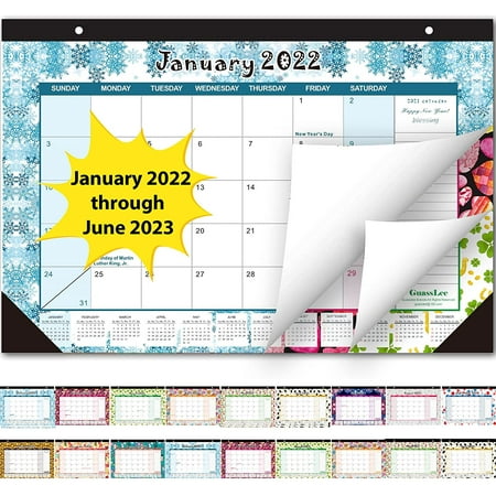 Desk Calendar 2022-2023: Monthly Pages 17 X 11-1/2 Inches Runs From January 2022 Through June 2023-18 Monthly Desk/Wall Calendar Can Be Used Throughout 2022 | Walmart Canada