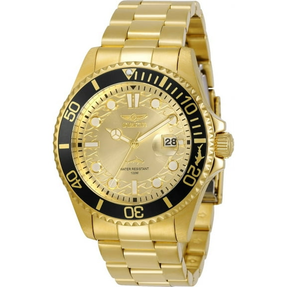 Invicta 30025 Pro Diver Men's 43mm Stainless Steel Gold Champagne Dial Watch
