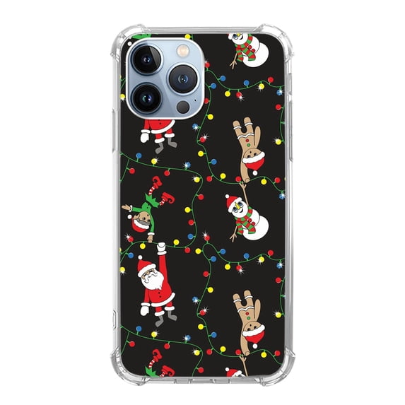 Santa Snowman Case for iPhone 13 Pro,Aesthetic Art Design TPU Bumper Cover Case