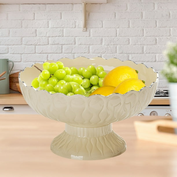 Bandeja de Plástico Transparente para Servir Frutas y Refrigerios con Rejilla de Drenaje Extraíble | Organizador de Cocina y Comedor de 24 X 13 X 4 Cm para Dulces, Frutos Secos y Frutas y Verduras