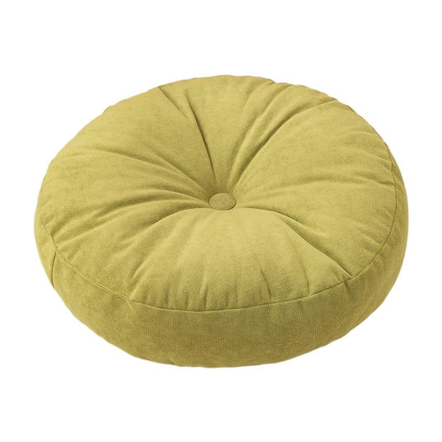 Cojín de suelo redondo para meditación, decorativo y elegante, para el hogar, sofá, silla, cama, coche, balcón y sala de estar. Verde