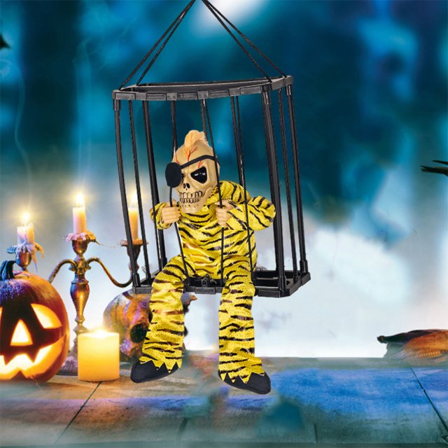 Halloween Scary Talk Ghost Prisoner Luz intermitente Sonido Haunted House Prop Hugtrwg Para estrenar