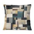 thumbnail image 3 of Designart "Harmonious Arrangement Of Taupe Geometric Blocks I" Geometric Printed Throw Pillow, 3 of 5