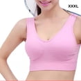 thumbnail image 3 of Toystoory Nuevo Sujetador deportivo suave para mujer, chaleco deportivo elástico cómodo para gimnasio y Yoga Uniforme atlético rosa XXXL, 3 of 6