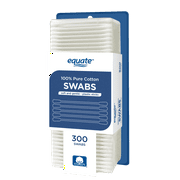 Equate Plastic Sticks Cotton Swabs, 300 Count