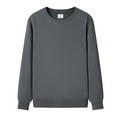 thumbnail image 4 of Ediodpoh Loop Knit Crewneck Sweatshirt Soft Casual Pullover Top Relaxed Fit Lightweight Fall Basic Shirt Hoodies for Women Grey XL, 4 of 4