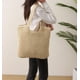 thumbnail image 4 of Bolsas de playa para mujer GOLDTIMO bolso de mano de hombro suave y tela grande Beige L, 4 of 5