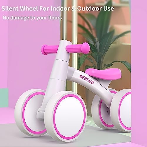 SEREED Baby Balance Bike for 1 Year Old Boys Girls 12 24 Month Toddler 4 Wheels Toddler First Birthday Gifts Walmart