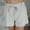 Gray, variant on POROPL Women Shorts Linen Plus Size Summer High Waist Casual Shorts Zip Lace-Up Short