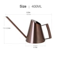 thumbnail image 3 of Luxcidy 400ml Indoor Plant Gardening Watering Can - Stainless Steel, Bronze Finish, Long Spout, Coffer Plant Watering Pot, 3 of 4
