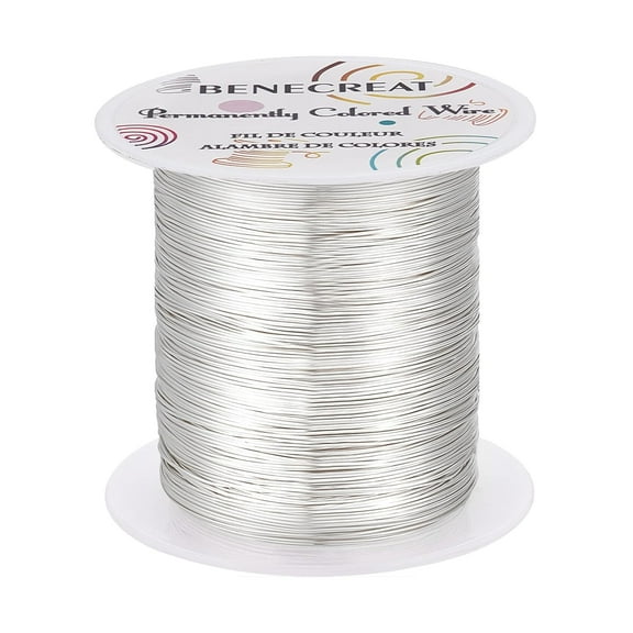 1Roll 24 Gauge 87 Yards Tarnish Resistant Silver Wire Jewelry Beading Wire for Beading Wrapping and Other Jewelry Craft Making
