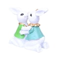 thumbnail image 4 of Figura decorativa de conejos besándose de Pascua Strade Fareast Limited escultura de resina impermeable, 4 of 8