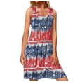 thumbnail image 2 of SMihono Robe Maxi Bohème d'Été pour Femmes Grande Taille Mode pour Femmes à Col Rond Sans Manches Robe Chandail Imprimée Robe de Plage Évasée, 2 of 6