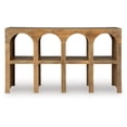 thumbnail image 4 of Signature Design by Ashley Luzmanacy 4-Shelf Console Table, Natural Brown Solid Mango Wood Sofa Table, 4 of 6