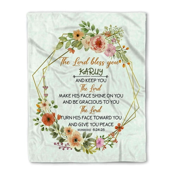Customizaholic Christian Blanket, Custom Name Blanket, Scripture Blanket, Bible Verse Blanket