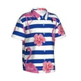 thumbnail image 2 of Daiia Pink Flamingo Hawaiian Shirt for Men Gentle Cotton Regular Short Sleeve Casual-Small, 2 of 9