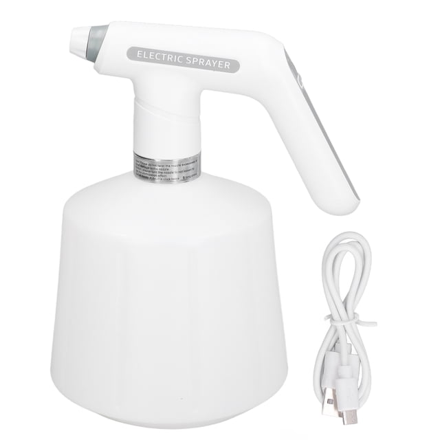 Botella pulverizadora eléctrica, 2000mah, carga USB, aspersor giratorio ABS y HDPE, regadera automática para jardín, 2L
