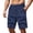 hgg373-Dark Blue, variant on Men's Hawaiian Print Shorts Tropical Pattern Drawstring Elastic Waist Side Pockets Beach Summer Bottoms
