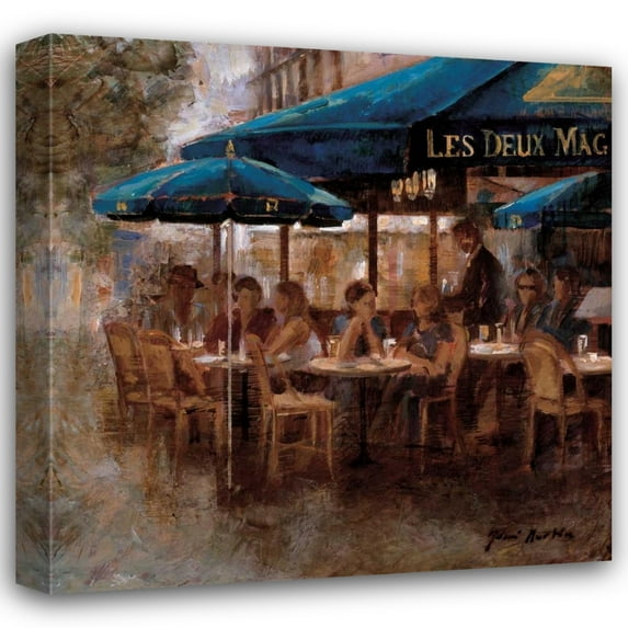 Noemi Martin 26x26 Gallery Wrapped Canvas Wall Art Titled - Les Deux Magots