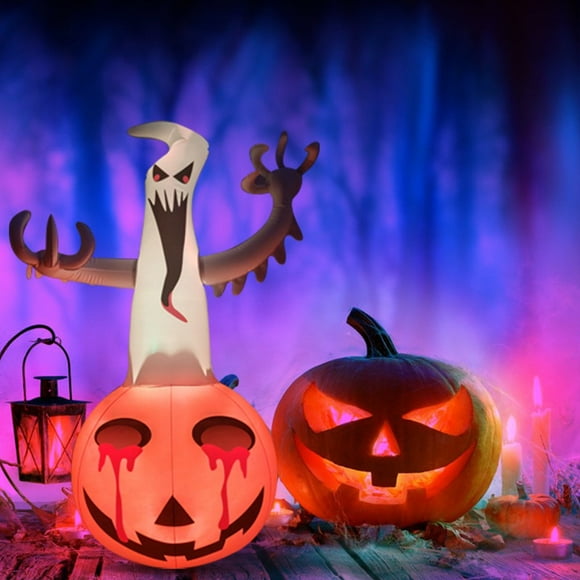 Inflatable Ghost Pumpkin Light Remote Control Halloween inflatable Ghost Blow-up Halloween Light Outdoor Terror Scary Pr