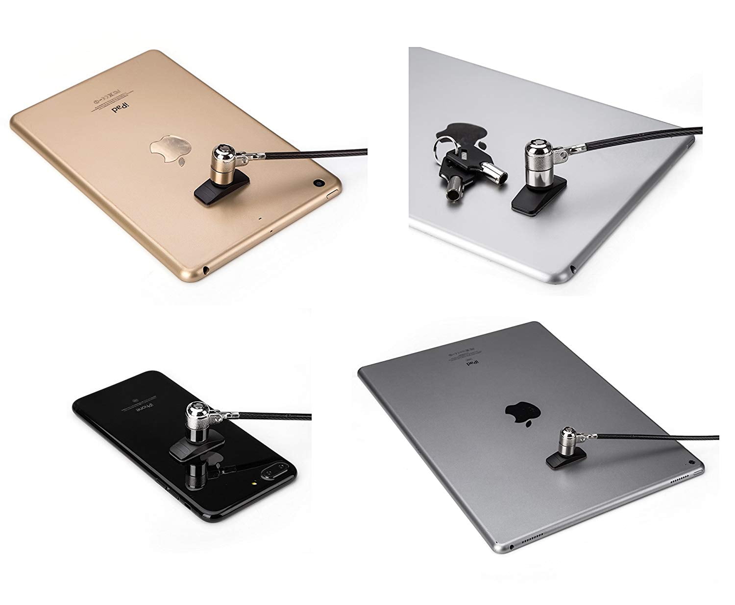 Navitech Security Anti Theft Adjustable Bracket with Steel Combination Cable Lock Compatible with The Galaxy Tab 3 Kids