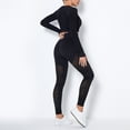 thumbnail image 5 of DailyTrove Women's Long Sleeve Sheer Mesh Tracksuit - Patterned, Sexy Style, Night Out & Club Wear,Black, 5 of 6