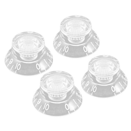 4pcs Clear Bell Control Knobs Guitar Knobs for Guitar