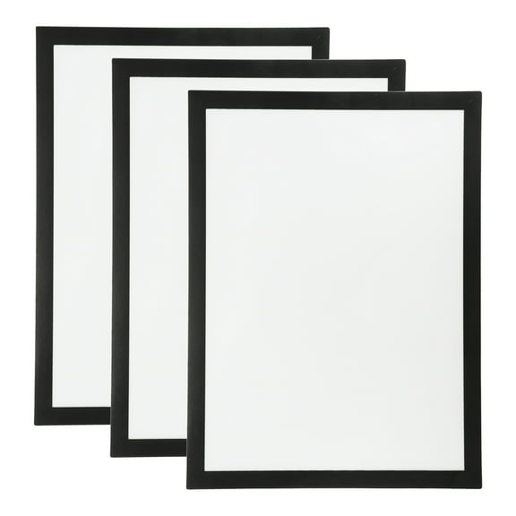 12x16 Diamond Paintings Frames, 3pcs Diamond Art Frames Magnetic Picture Frame Self Adhesive for Refrigerator, Black