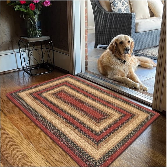 Homespice Highland Jute Braided Rug 20x30 - Rustic Style Kitchen & Entry Rug