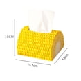 thumbnail image 3 of Xihbxyly Funda para Caja de Pañuelos de Maíz, Elegante Material de Resina, Boca Ancha para Fácil Acceso, Dispensador de Servilletas Multifuncional, Decoración Elegante para El Hogar, Idea de Regalo P, 3 of 7