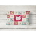 thumbnail image 2 of Carolines Treasures CK5123PW1216 Khao Manee Cat Love Canvas Fabric Decorative Pillow, Red, 12H x16W, multicolor, 2 of 3