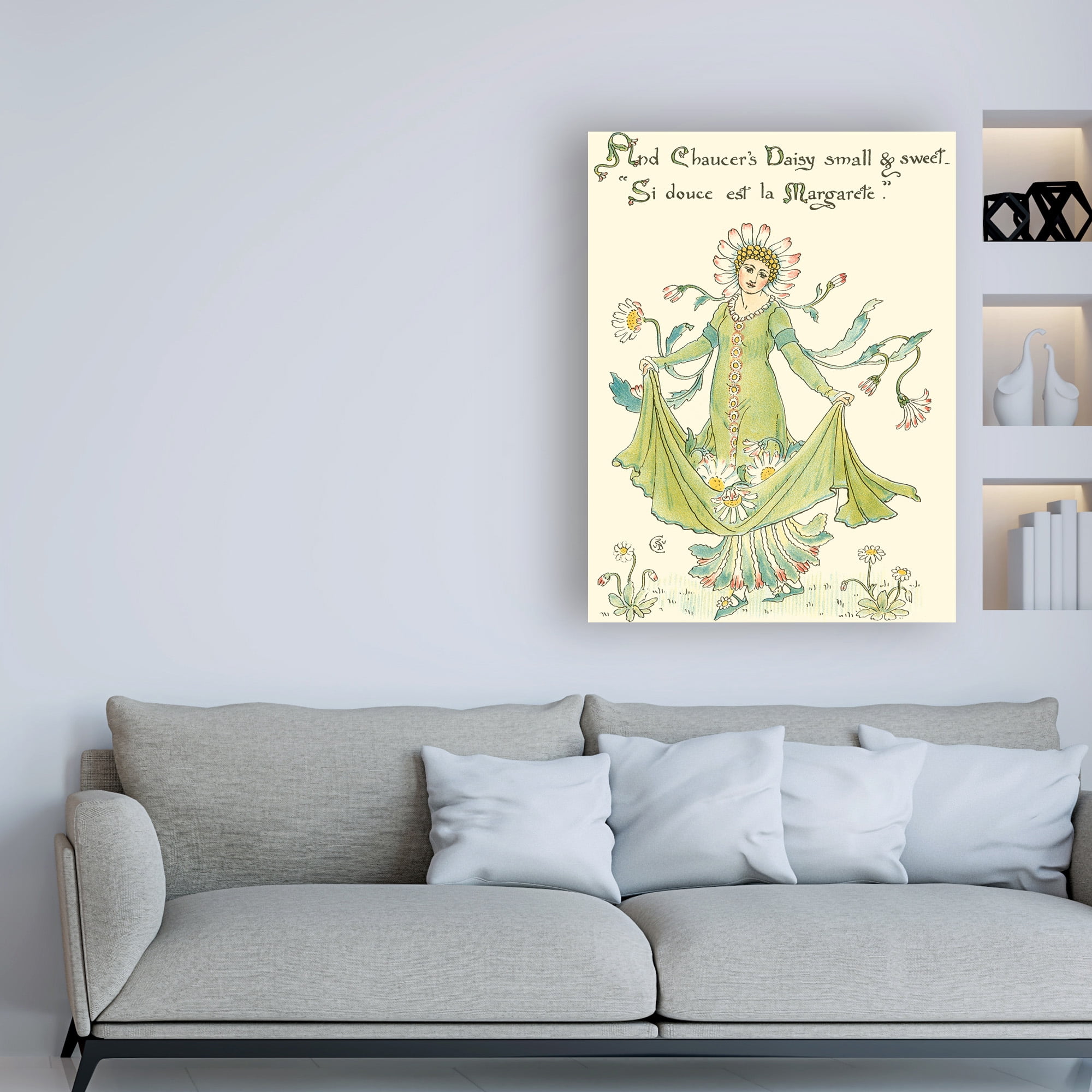 Trademark Fine Art 'Shakespeares Garden X (Daisy)' Canvas Art by Walter Crane