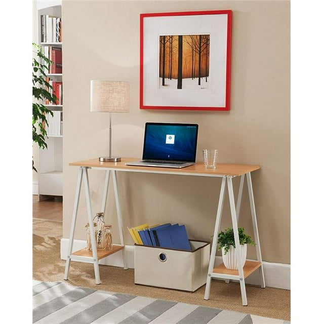 KB HO311 Bureau de 29 x 46 x 18 Po - Naturel et Blanc