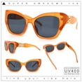 thumbnail image 2 of Womens Oversized Cat Eye Designer Fashion Luxury Sunglasses Orange - Black, 2 of 8