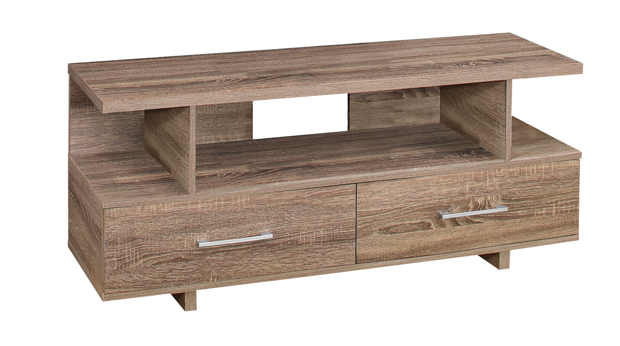 TV STAND 48"L / DARK TAUPE WITH 2 STORAGE DRAWERS