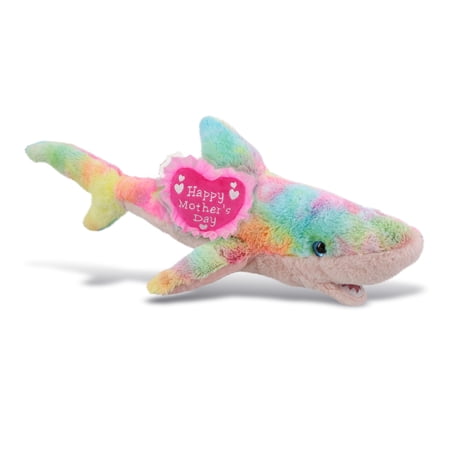 DolliBu Happy Mother s Day Large Rainbow Shark - Cute Stuffed Animal with Pink Heart Message for Best Mommy Grandma Wife Daughter - Cute Ocean Life Plush Toy Mom Gift - 23 Inches