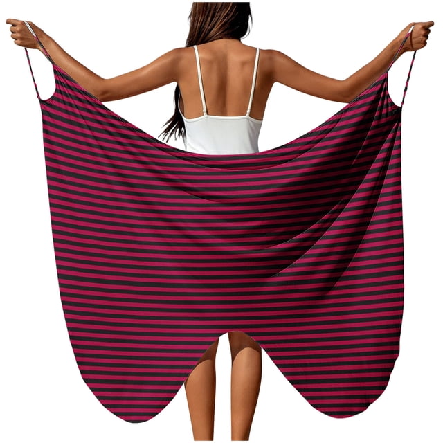 Beach Cover Ups for Women Sarong Adjustable Strap Sheer Draped High Side Slit Solid White