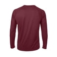 thumbnail image 7 of Domuza Sun Shirts for Men Athletic Workout Long Sleeve Rash Guard Shirt Lightweight Raglan Top Moisture Wicking Pullover for Fishing Running Wine XXXL, 7 of 7