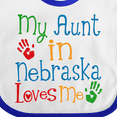 thumbnail image 4 of Inktastic My Aunt in Nebraska Loves Me Boys or Girls Baby Bib, 4 of 4