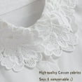thumbnail image 4 of LoudSung Fake Collar Detachable Half Shirt Blouse False Collar Lace Hollow Out Elegant for Women Girls, 4 of 7