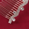 thumbnail image 2 of WHAMVOX Elegant Rhinestone Hair Barrettes Wave Type Hair Insert for Girls Headdress 1Pcs, 2 of 4