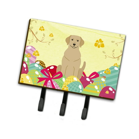 

Carolines Treasures BB6055TH68 Easter Eggs Yellow Labrador Leash or Key Holder Triple multicolor