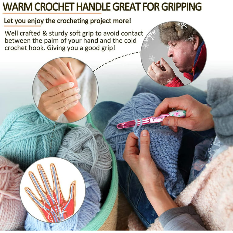 DabuLiu Warm Crochet Hooks Crochet Kit, 2.0mm to 8.0mm Crochet