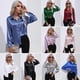 thumbnail image 2 of Camisas de satén de manga larga para mujer, para oficina, para mujerjavascript:, 2 of 5