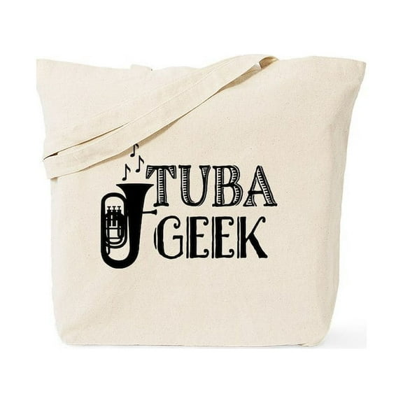 CafePress - Tuba Geek Music Gift Tote Bag - Unisex Canvas Tote Bag, Beige, 1-Piece