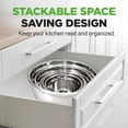 thumbnail image 3 of NutriChef 10 Piece Stainless Steel Mixing Bowls with Airtight Lids, Dishwasher Safe, 5 Stackable Nesting Bowls and 5 BPA-Free Lids for Kitchen, Cooking, Food Storage, Meal Prepping, Mixing & Serving, 3 of 5
