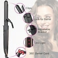 thumbnail image 4 of Minnieouse Rodillo rizador de pelo 5 en 1, pantalla de luz LED intercambiable, cabezal que cambia el rizador, onda de hierro, resistente al calor, Cuidado del cabello, 4 of 6